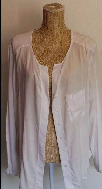 Chemise légère  -  Blanc -  Manches longues  -  Mim  -  44