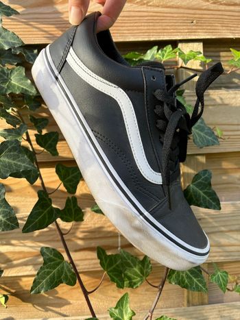 Vans old skool cuir noir