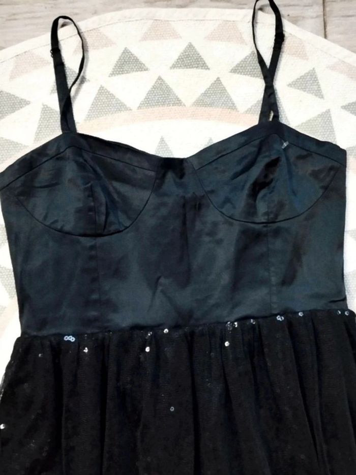 Robe bustier soirée sequins - NafNaf Vintage - 42 = 40 actuel - Neuve - photo numéro 6