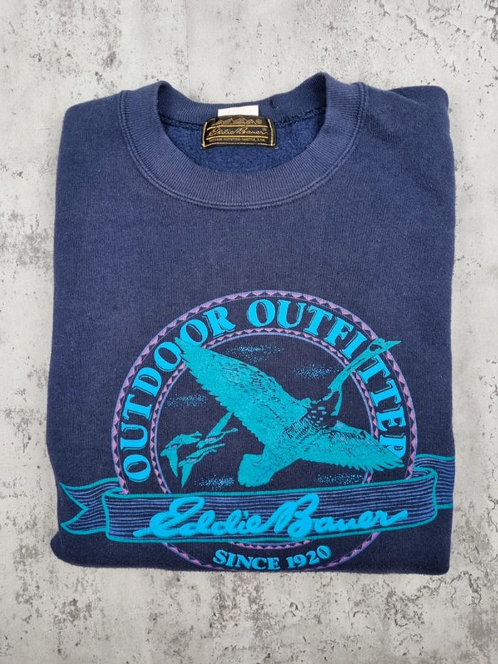 Sweat Eddie Bauer – Bleu marine – Taille XL Hommes (mesures en photos) - photo numéro 2