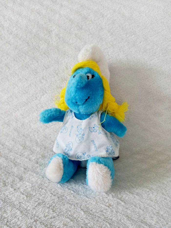 Peluche Doudou Schtroumpfette PEYO Année 1981