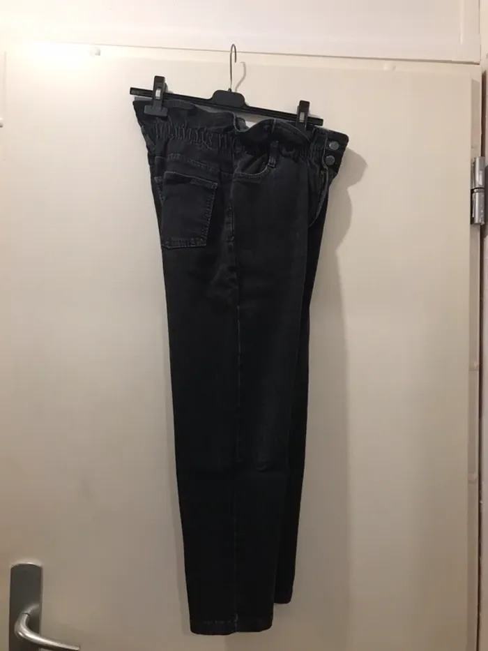 Pantalon boy Friends ves-gon jeans élastiques sur la taille noire taille 44 - photo numéro 2