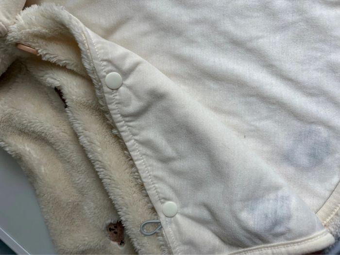 Poncho cape bébé, flanelle, ours, bébé taille unique - photo numéro 5