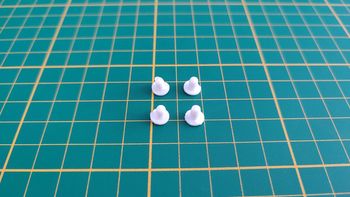 Lot x4 supports blanc interne pièce détachée miniature Maisto Bmw 502 1955 1/18 1/18e 1/18ème #C63