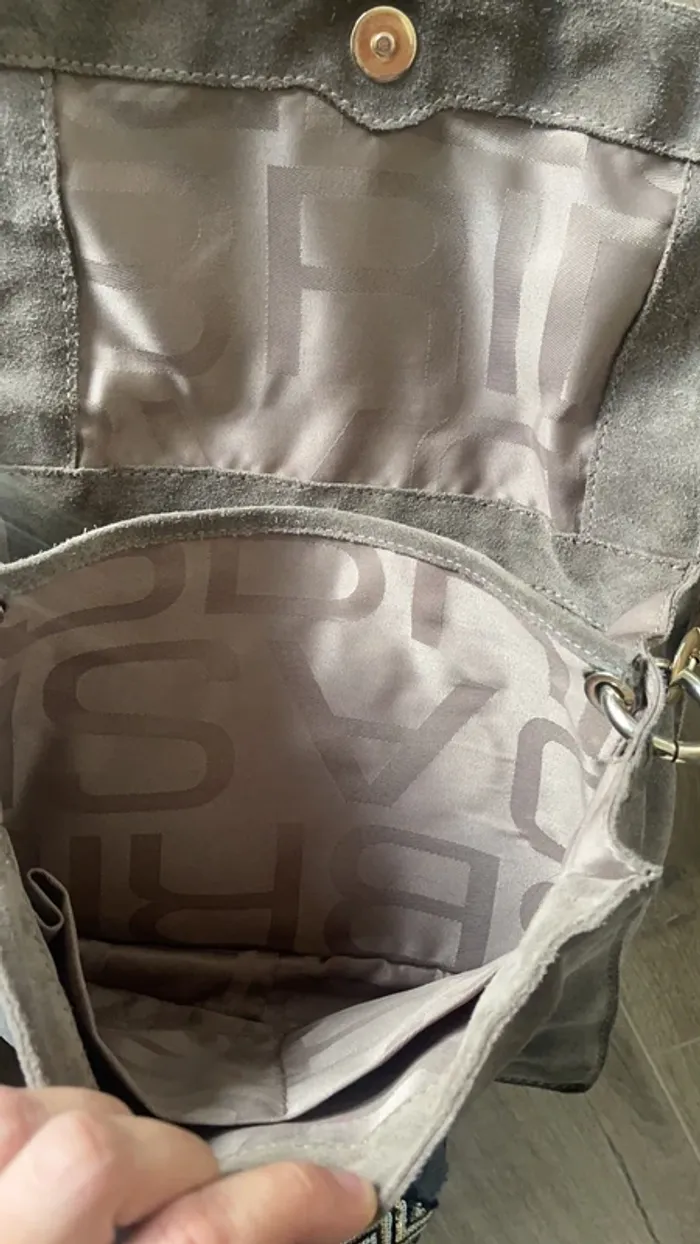 Sac à mains gris bridas - photo numéro 2
