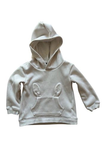 Pull blanc avec poches et capuche Kiabi 24 mois