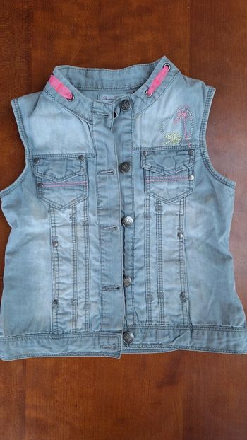 Veste sans manche 5 ans pomme framboise orchestra