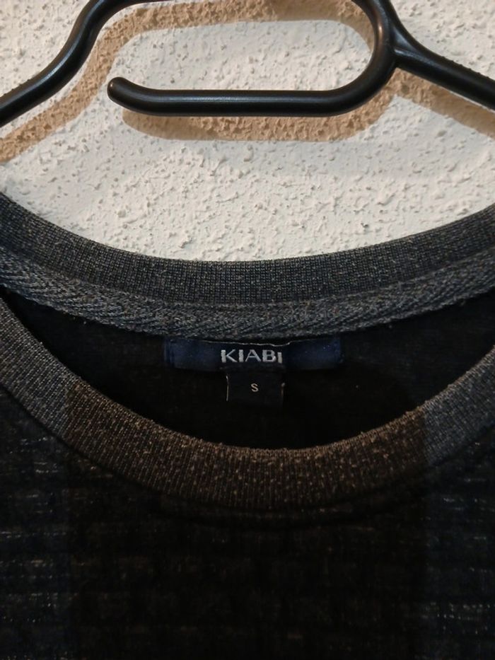 Sweat homme gris/noir basic " kiabi" taille s - photo numéro 3