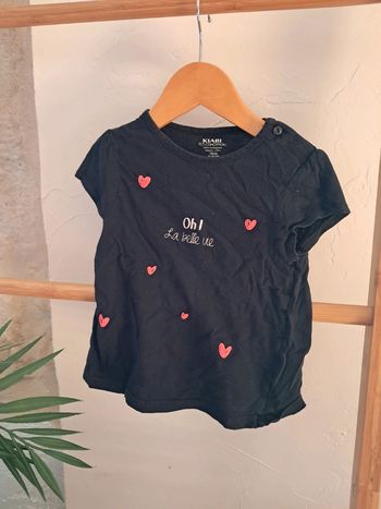 Tee shirt bleu marine 18m "oh la belle vie" tbe