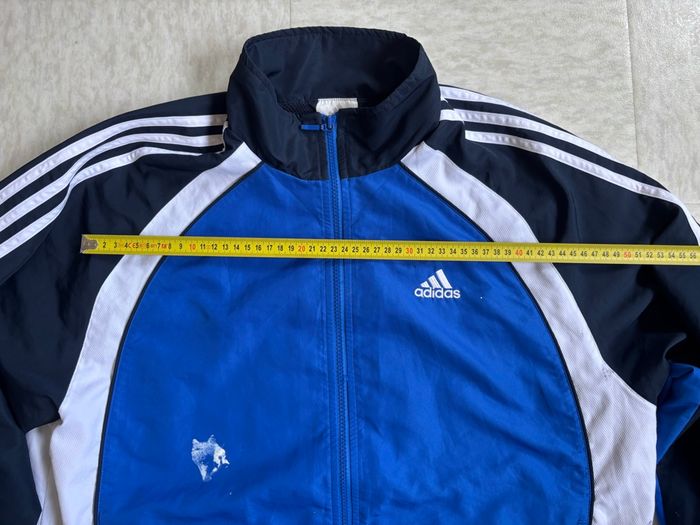 Trackjacket vintage Adidas bleue zippée logo brodé - S - photo numéro 4