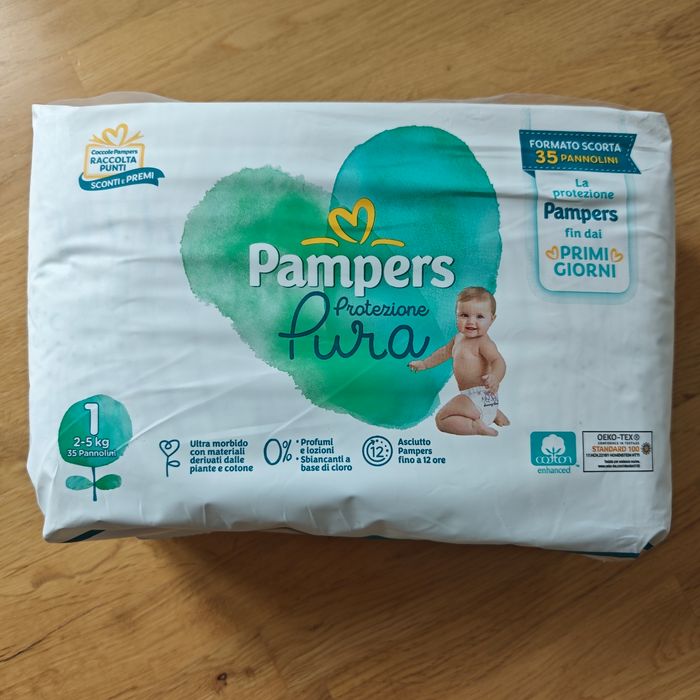 105 Couches Pampers Pure Protection Taille 1 (3 packs de 35)