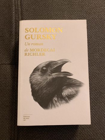 Livre Salomon Gursky un roman de Mordecai Richler