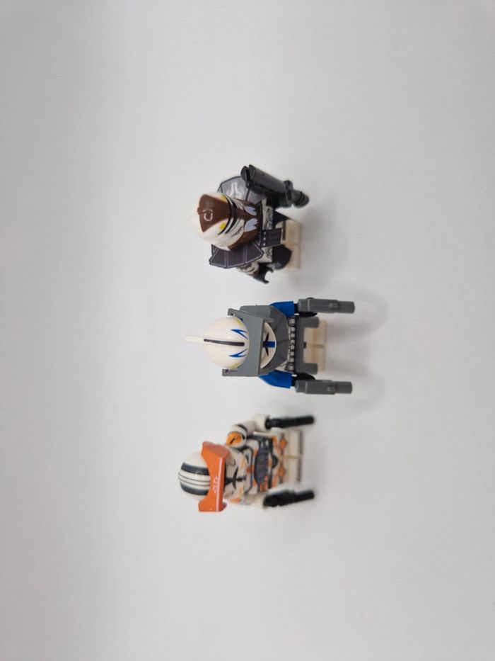 Figurines type lego Commandant clones Rex Cody et Wolffe star wars - photo numéro 5