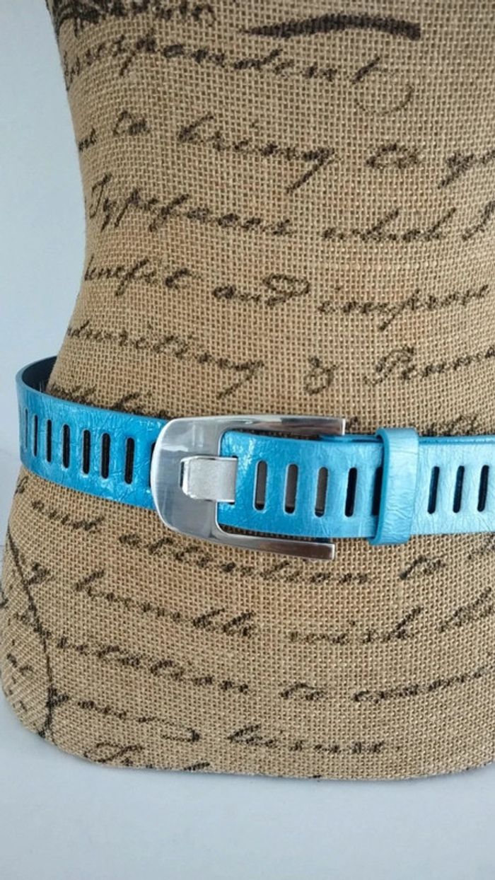 Ceinture deux nuances de bleu 85 cm - photo numéro 3
