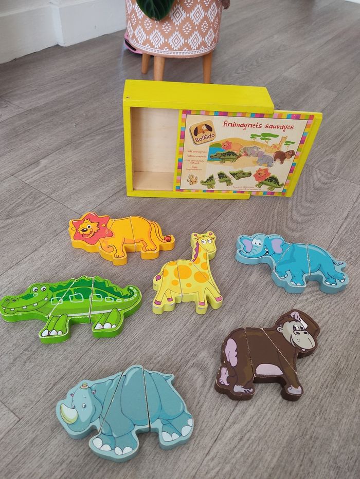 Puzzle animaux aimantés