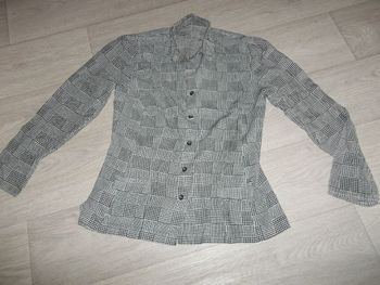 Chemisier dégriffé imprimé Prince de Galles taille 40 TBE