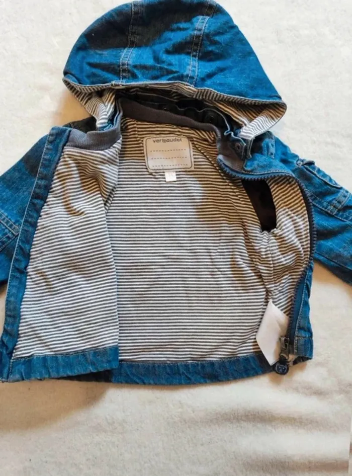 Veste blouson jean automne 6 mois - photo numéro 4