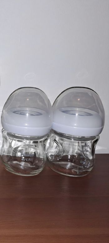 Lot de 2 biberons 120 ml en verre Philips Avent Natural