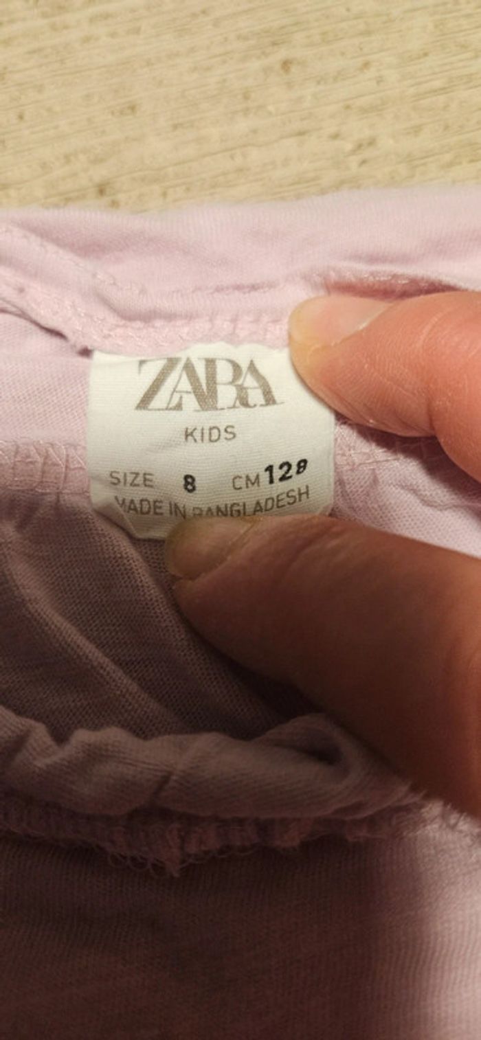 Débardeur large à bretelles, rose clair avec broderie, Zara Kids, 8 ans - photo numéro 6