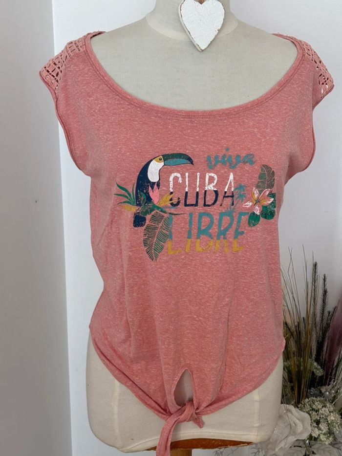 T-shirt à nouer rose - Creeks - M - photo numéro 3