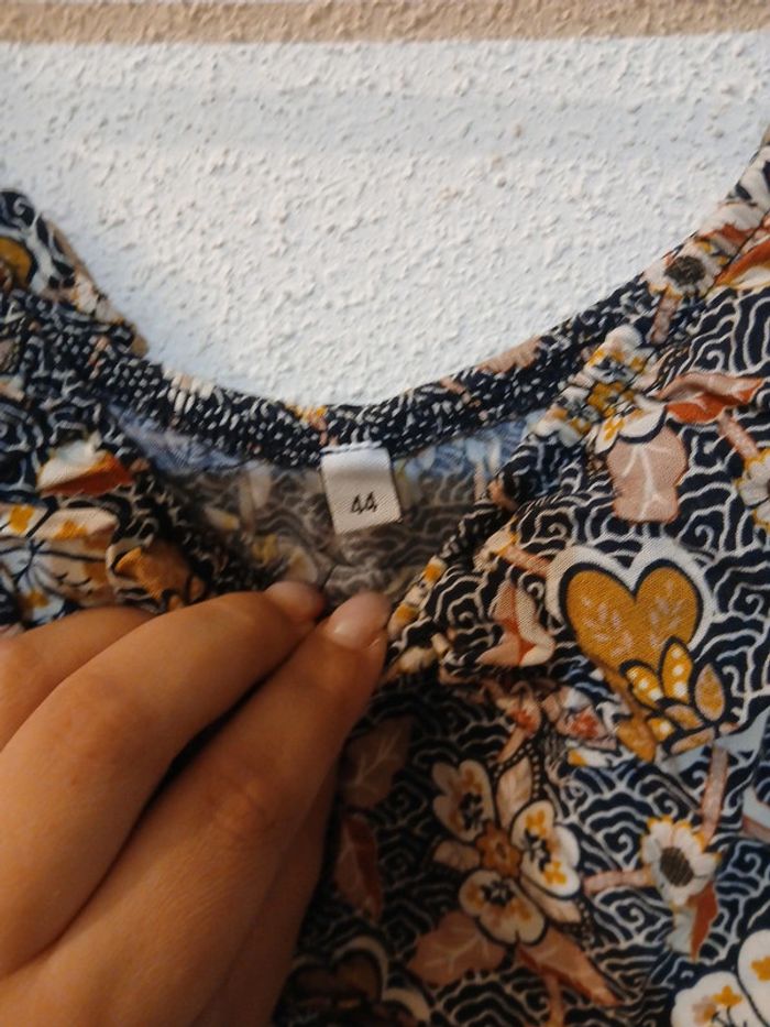 Combi pantalon fleuris élastique taille 44 - photo numéro 5