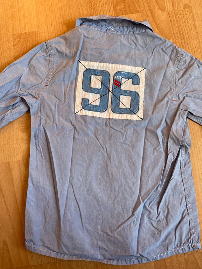 Jolie chemise bleue manches 3/4 Okaïdi T. 8 ans/126 cm garçon TBE - photo numéro 4