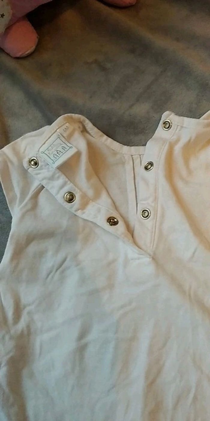 Haut Tee shirt Tunique Blouse manches courtes Fille 6 mois 100% coton Cadet Rousselle - photo numéro 8