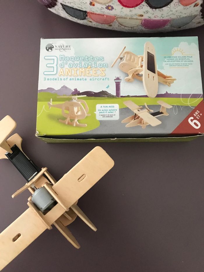 Lot 3 maquettes d’aviation animées Nature & découvertes