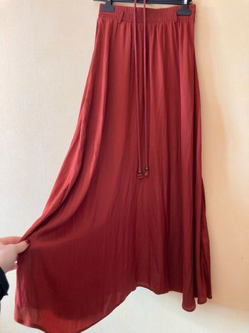 Jupe fluide terracotta