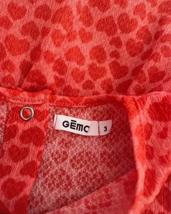 Robe rose et rouge à imprimé cœur 3 ans - Gémo - photo numéro 4