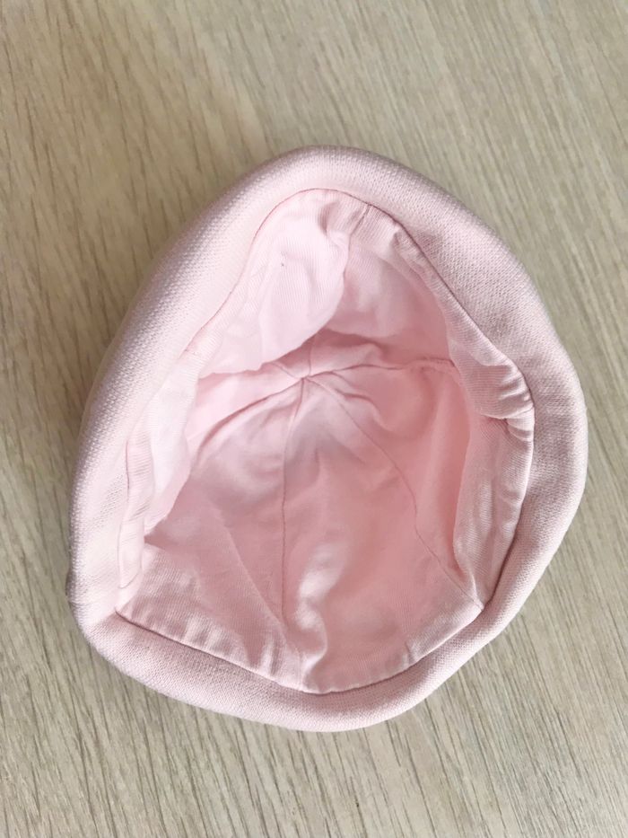 Bonnet velours rose pâle 3 mois - photo numéro 3