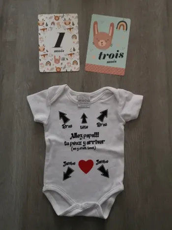 Body fléchage habit bébé 0/3 mois