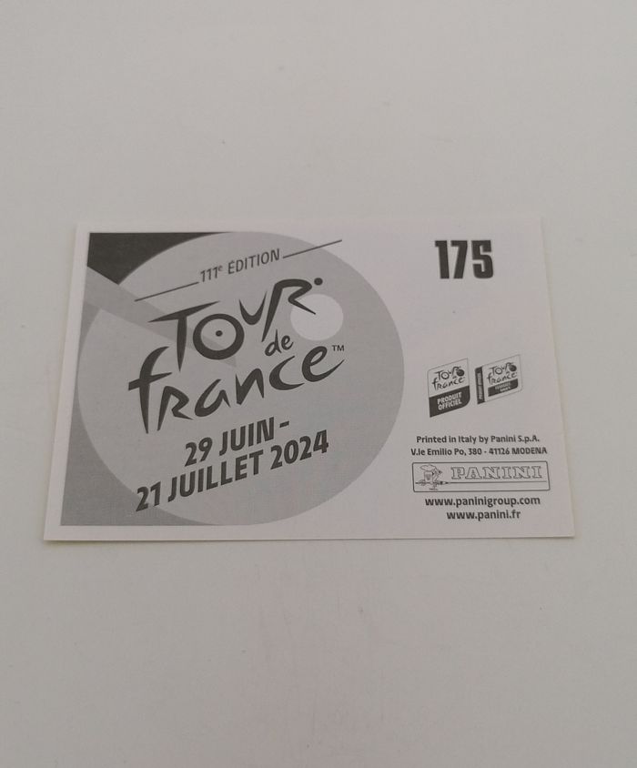 Panini sticker Tour de France 2024 n° 175. - photo numéro 3