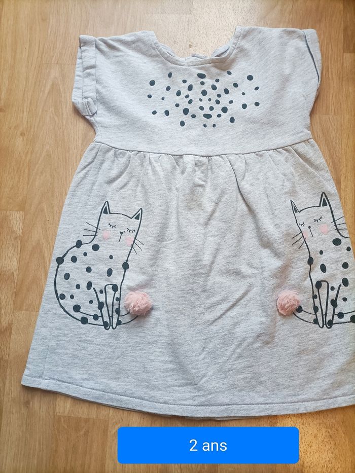 Robe grise chat - Kiabi - 2 ans