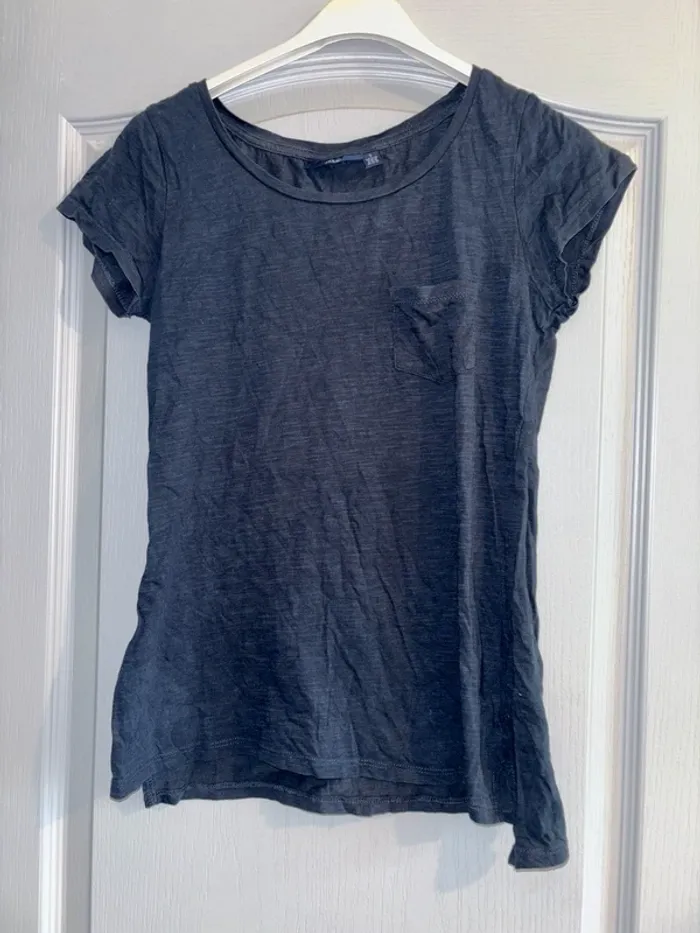Tee shirt manches courtes bleu marine kiabi taille S