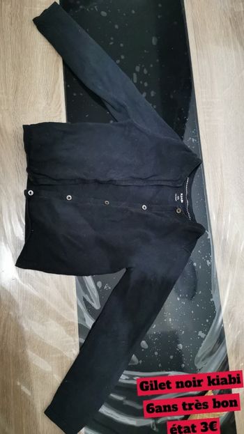 Gilet noir 6ans kiabi