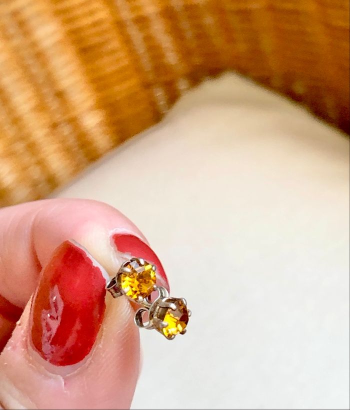 💜 Boucle d’oreilles orange doré 💜 - photo numéro 3