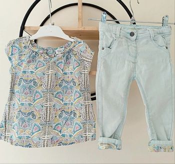 18 mois ensemble été tape une bonne blouse été pantalon