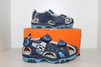 sandales nus pieds bleues 27