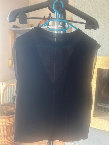 Blouse sans manches noire Pepe jeans