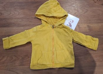 Gilet à zipper jaune _ 24 mois 86 cm _ mot d'enfants