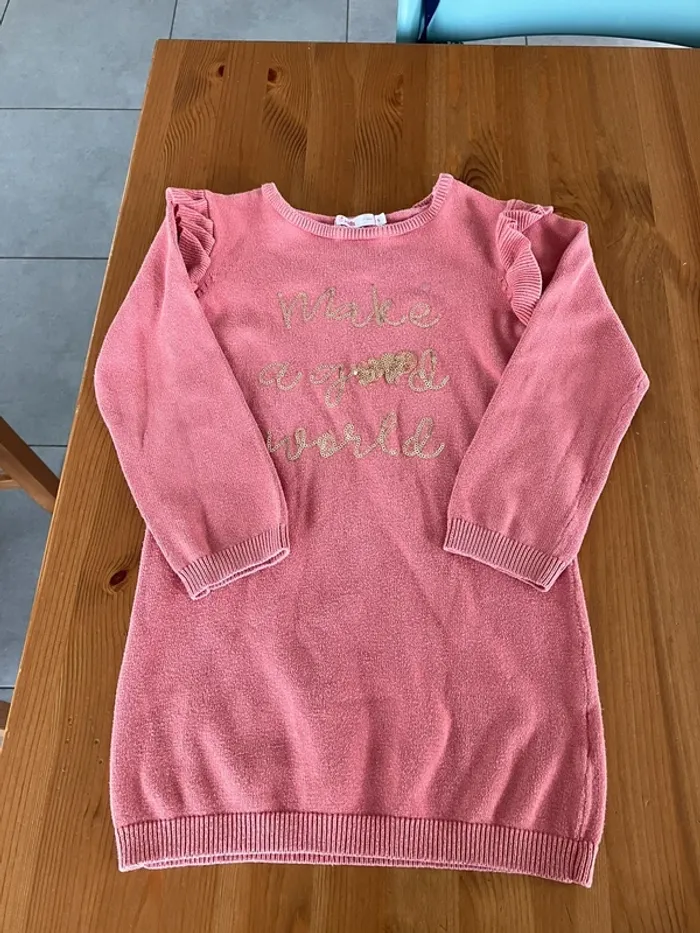 Robe pull rose 6 ans