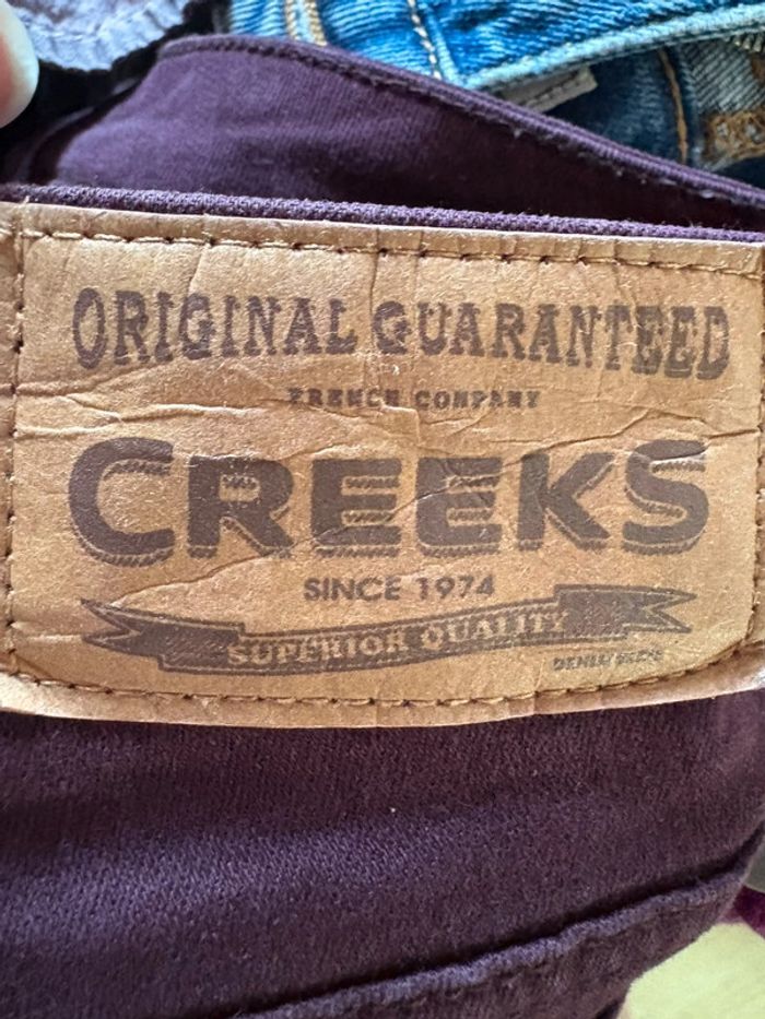 Jeans skinny taille mi-haute prune Creeks 40 - photo numéro 7