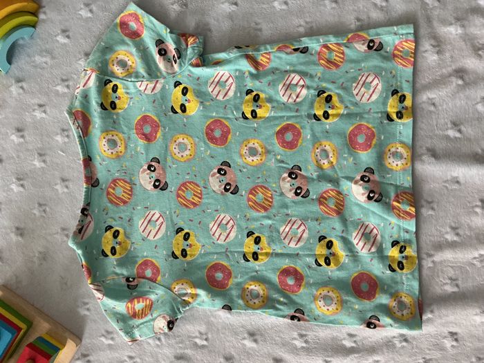 teeshirt manches courtes turquoise à motifs multicolore 12/24 mois lupilu - photo numéro 9