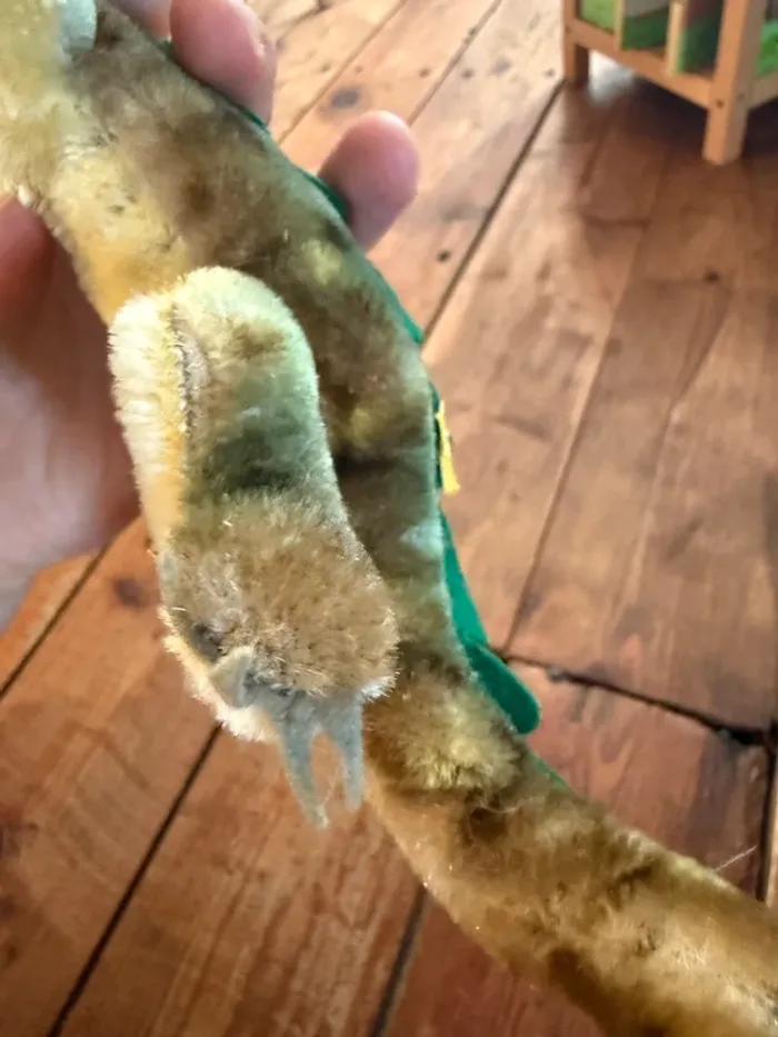 Peluche ancienne Steiff crocodile 32cm alligator 231500 Gary vert - photo numéro 8