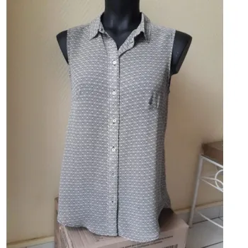 Chemise femme manches courtes - Taille 38/40 - H&M / vétement été : Haut légé