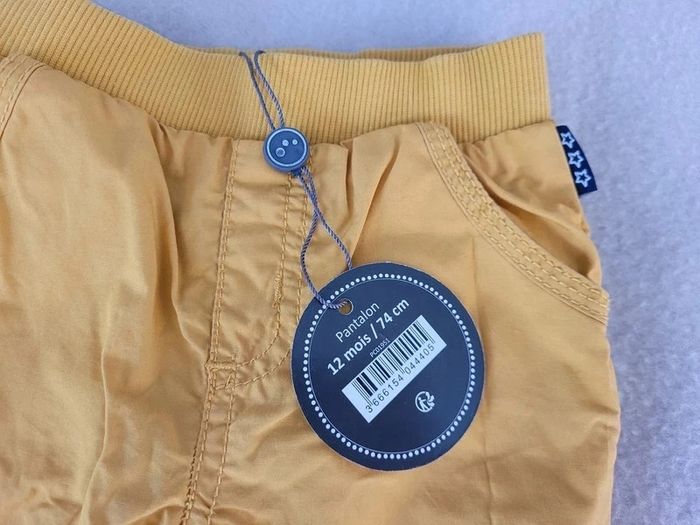 pantalon à élastique mes petits cailloux 12 mois 74 cm - photo numéro 3