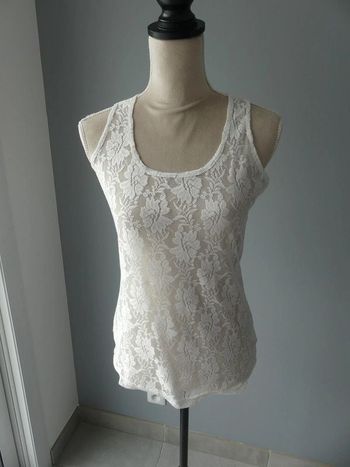 Haut dentelle blanc