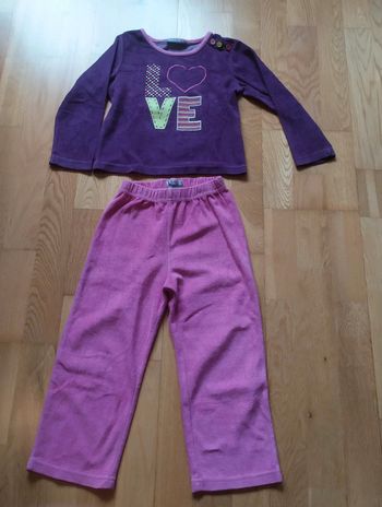 Pyjama velours love 3 ans