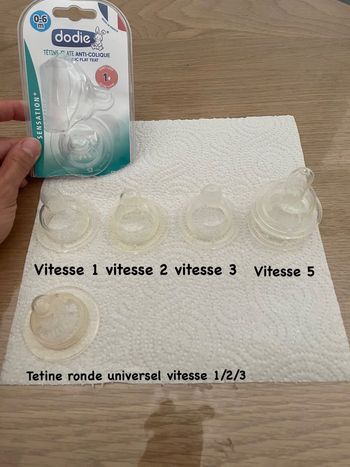 Lot 7 tétines plates anti colique dodie Neuves